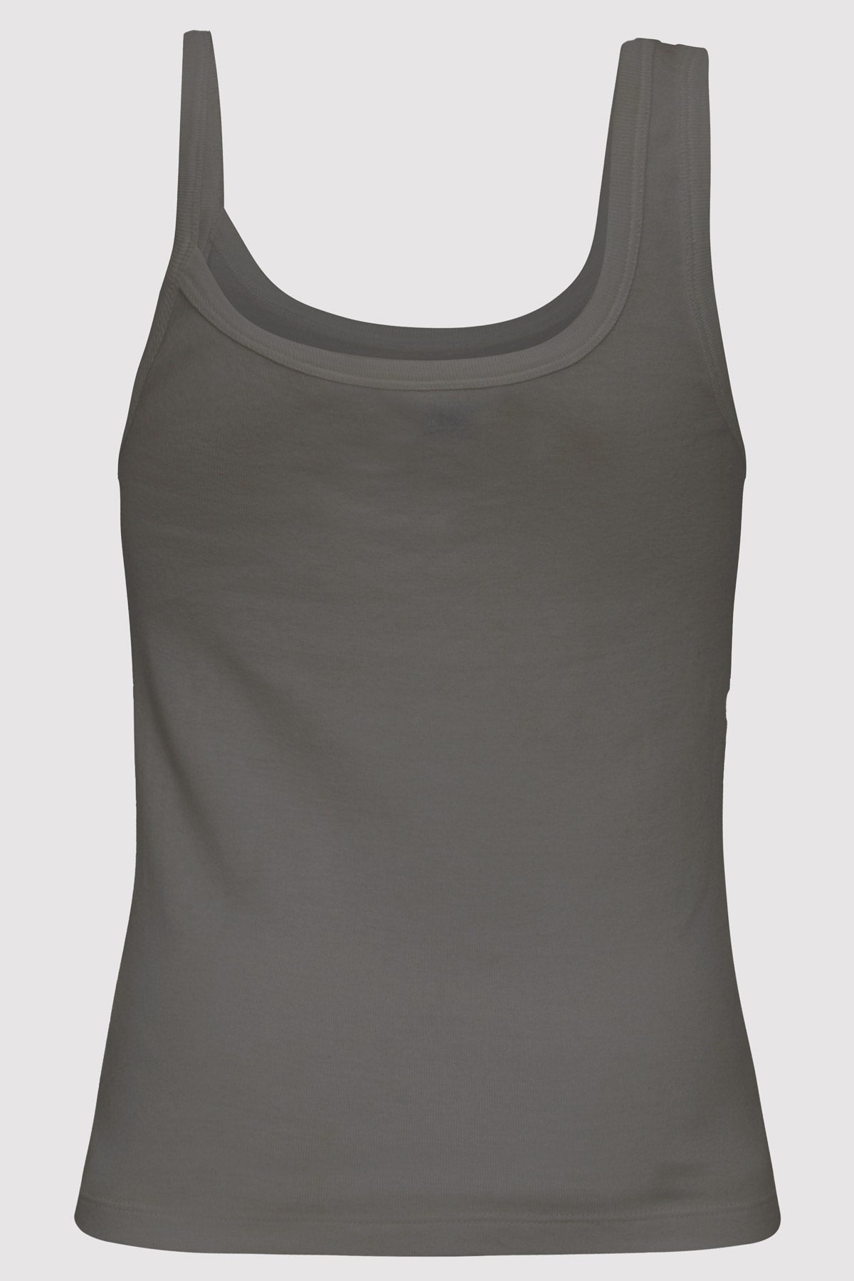 Organic Cotton Asymm Tank - Pewter Grey - 5