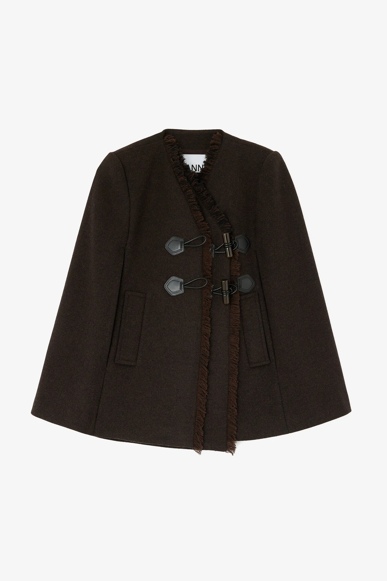 CAPE IN BROWN WOOL - 1