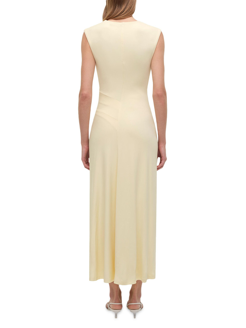 Women's Acacia Ruched Midi-Dress - Light Yellow 4