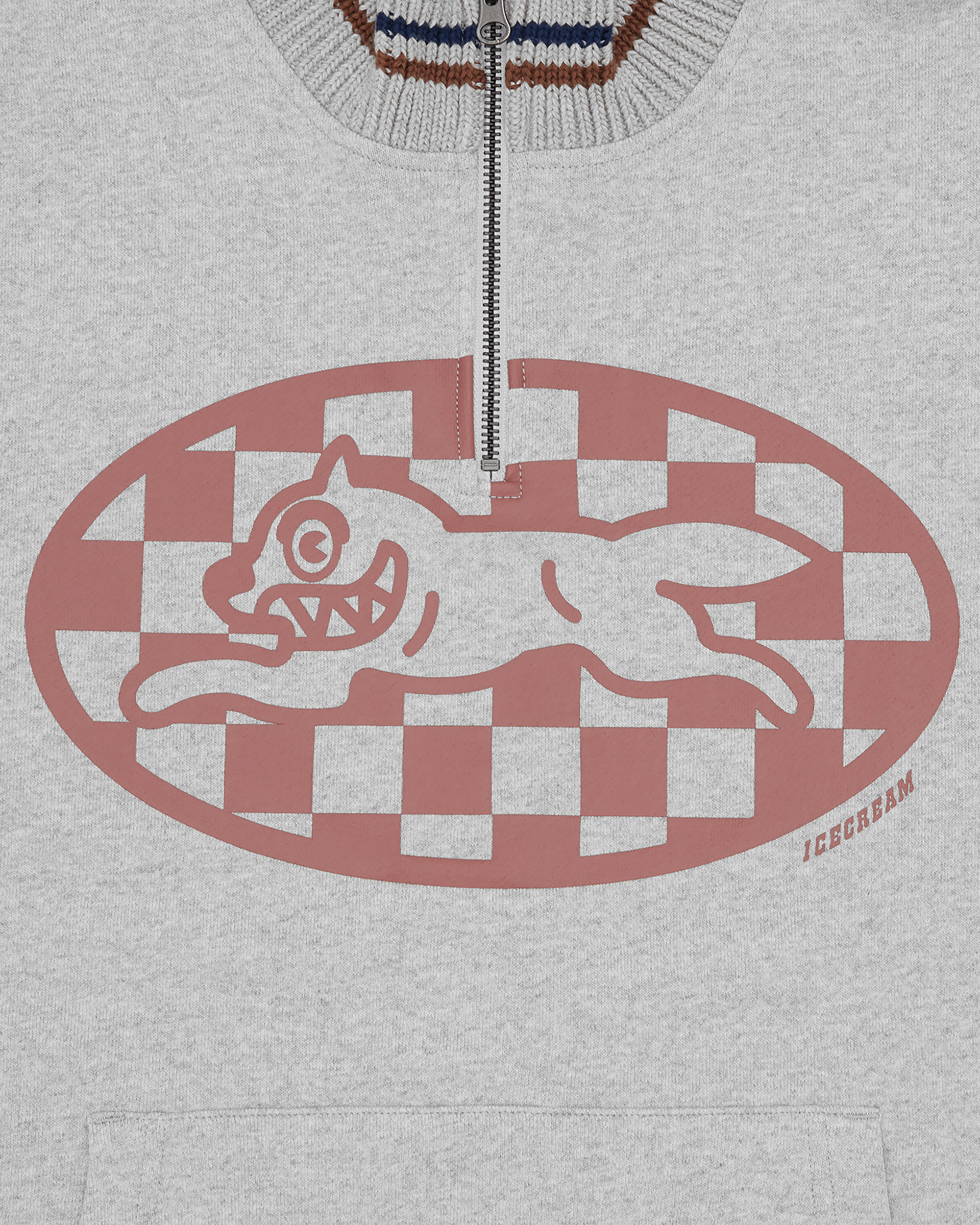 CHECKER RUNNING DOG QUARTER ZIP - 3