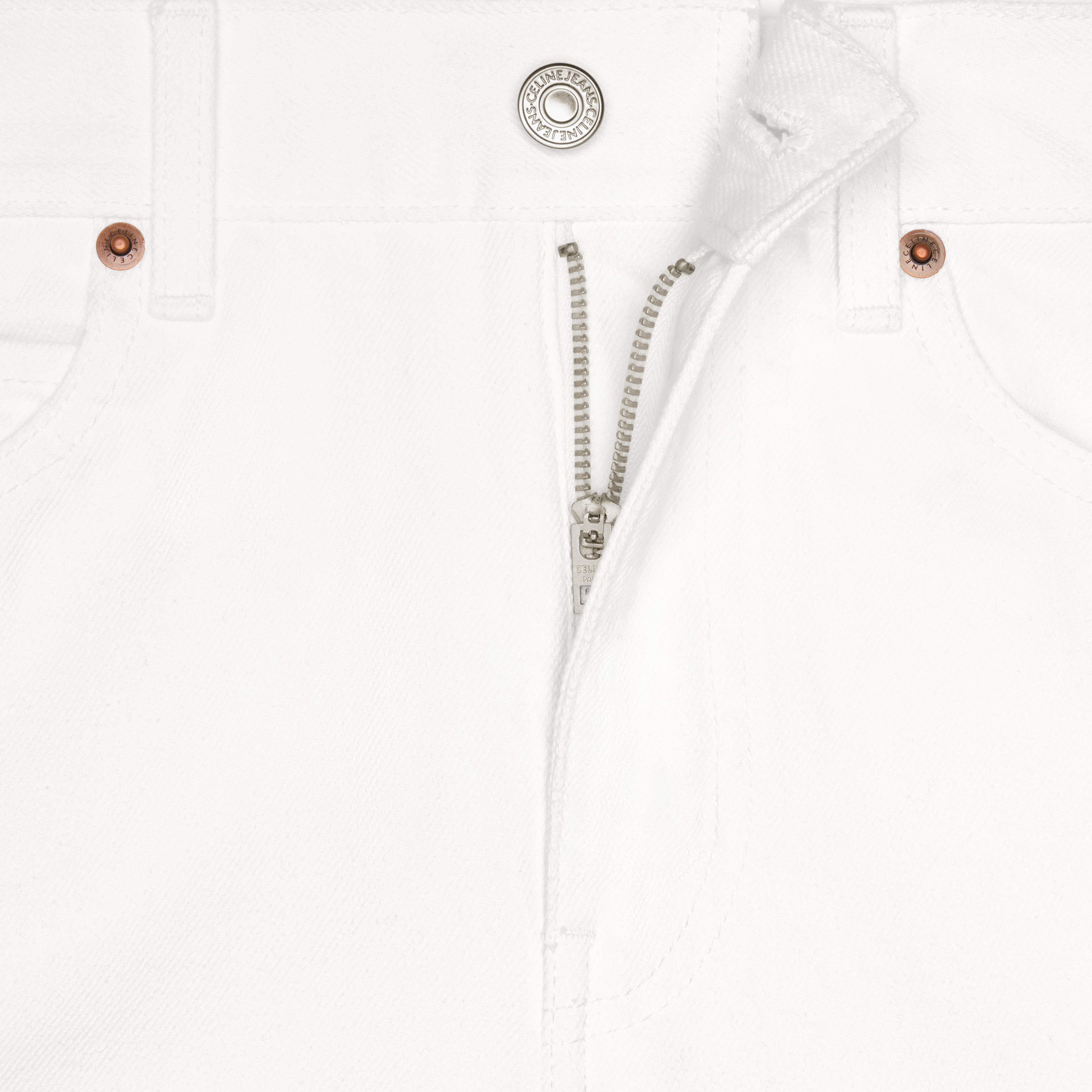 kitty jeans in optic white wash denim - 4
