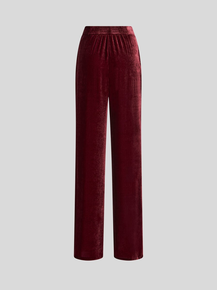 VELVET PALAZZO TROUSERS - 6