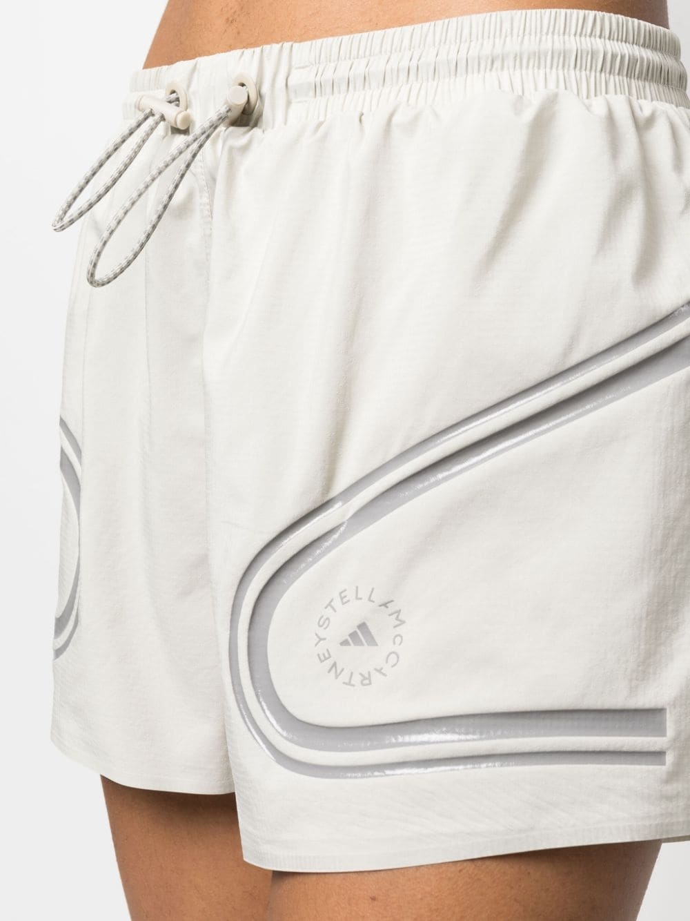 logo-print drawstring short - 5