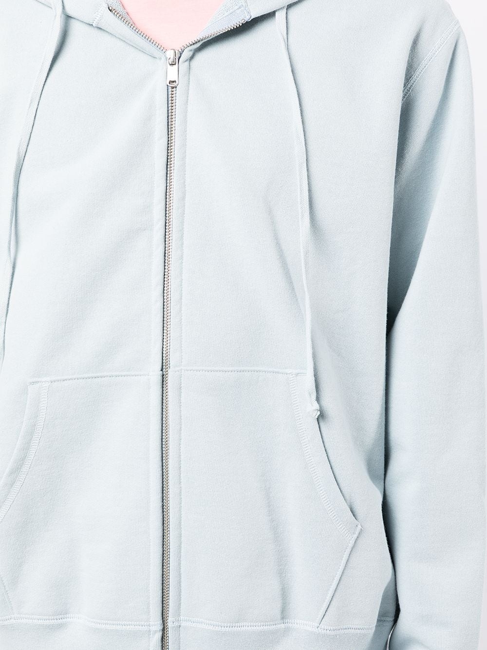 cotton jersey zip up hoodie - 6