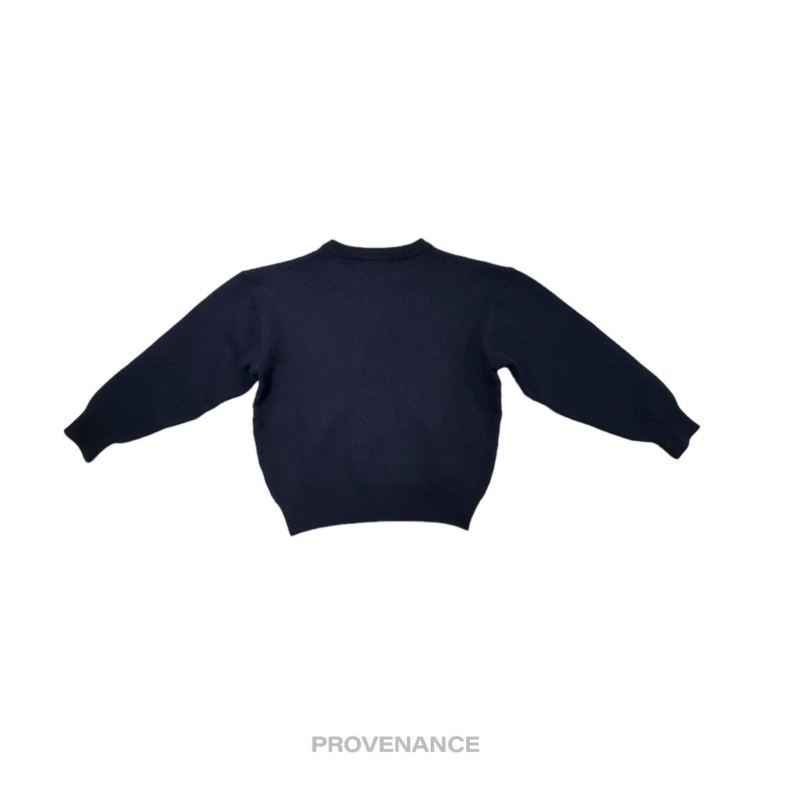 Balenciaga Crewneck Wool Sweatshirt - Deep Navy M - 2
