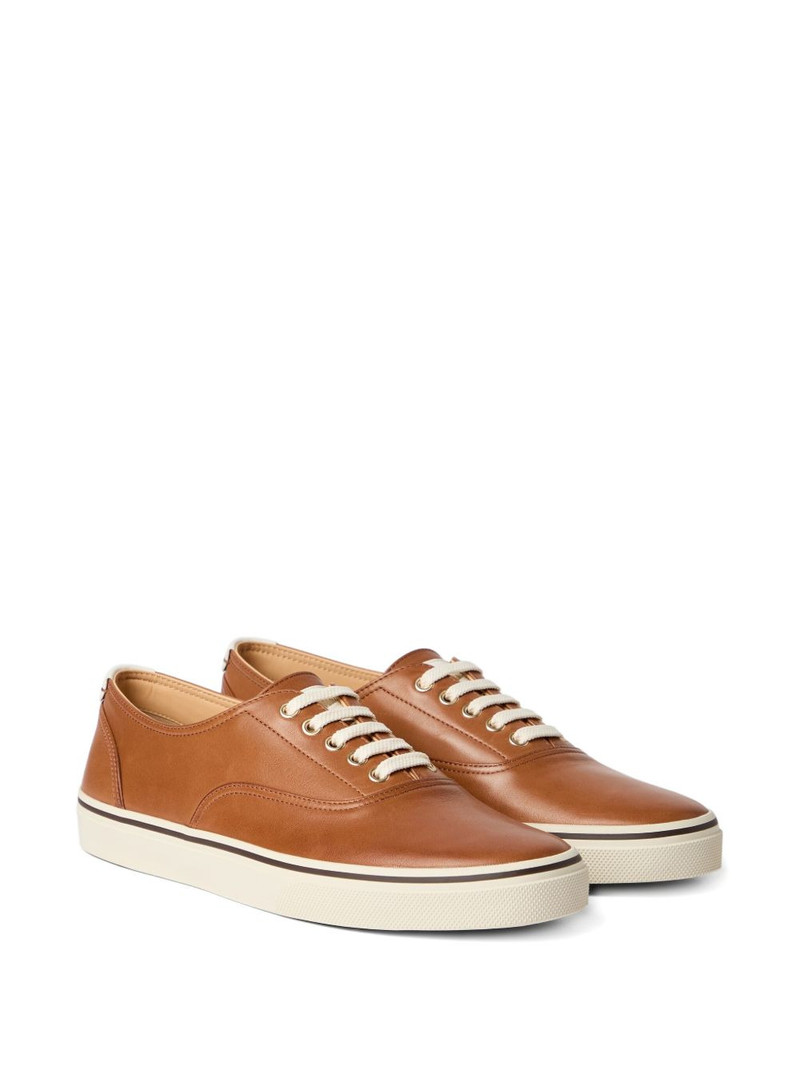 Brunello Cucinelli calfskin lace-up sneakers outlook