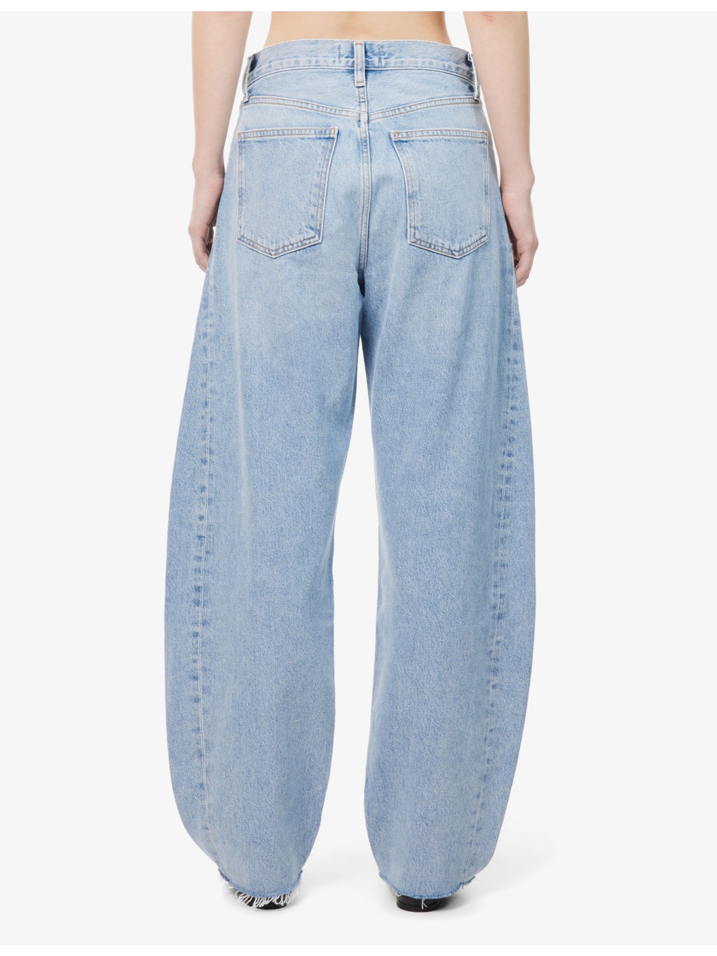 Luna faded-wash high-rise recycled-denim jeans - 4
