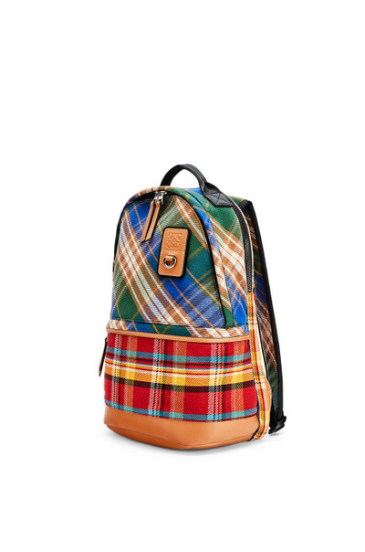 Loewe Small Backpack in tartan outlook