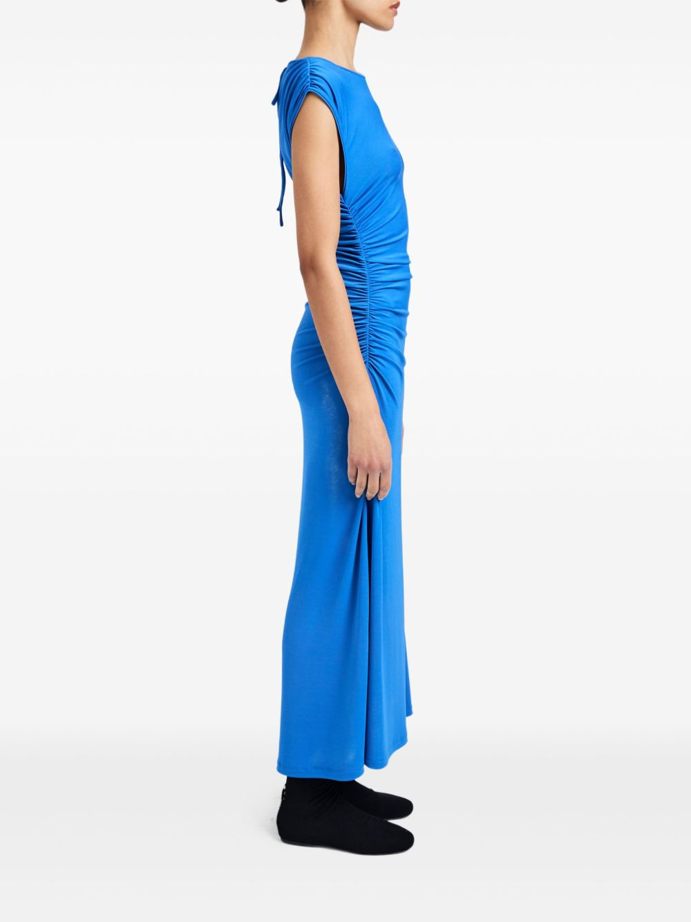Mimi gathered-sleeve midi dress - 3