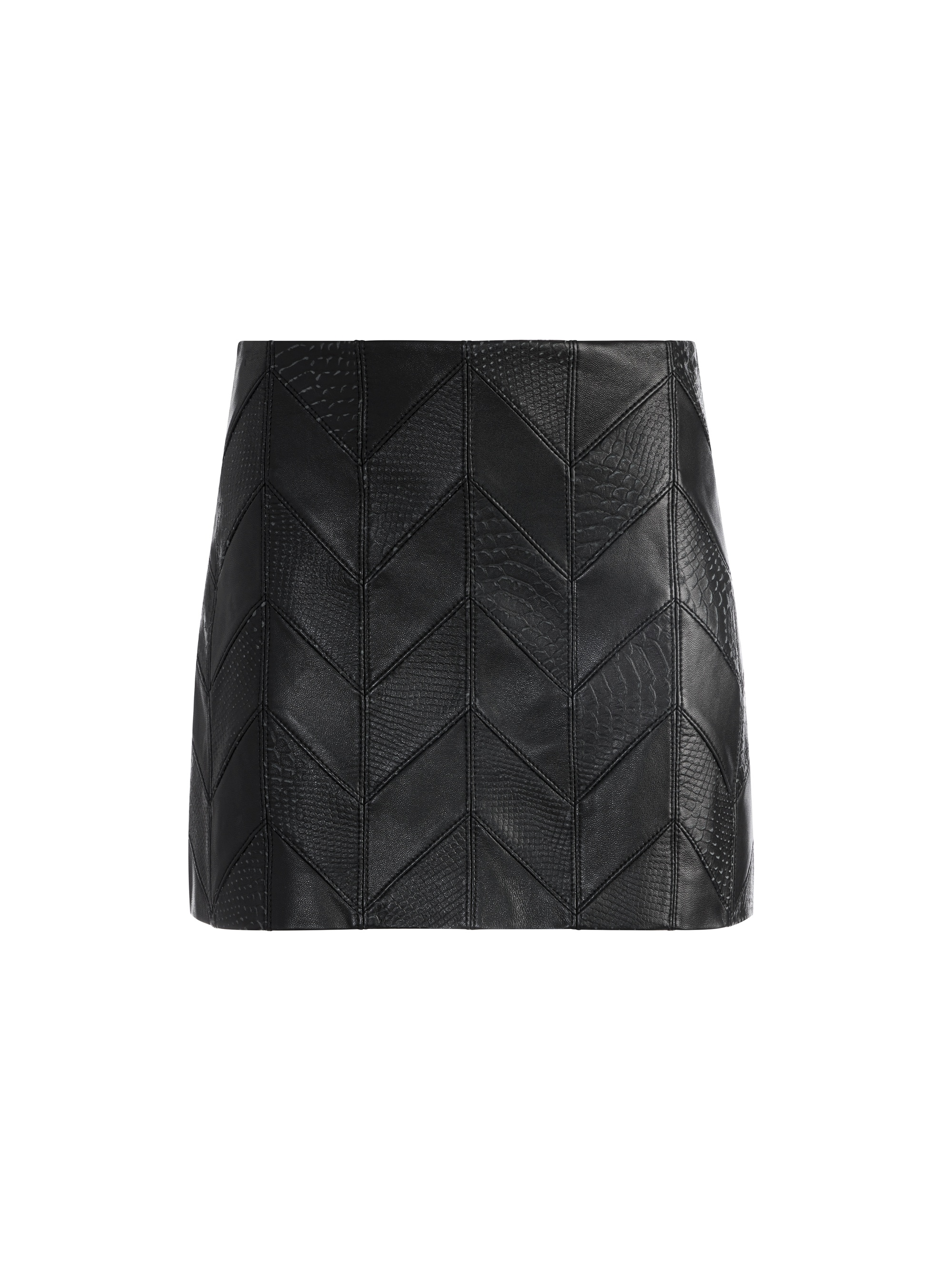 RILEY PATCHWORK MINI SKIRT - 1