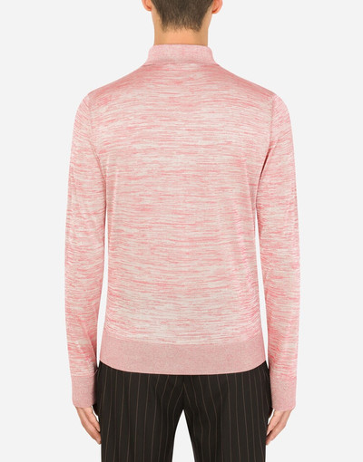 Dolce & Gabbana Long-sleeved technical yarn polo-shirt outlook