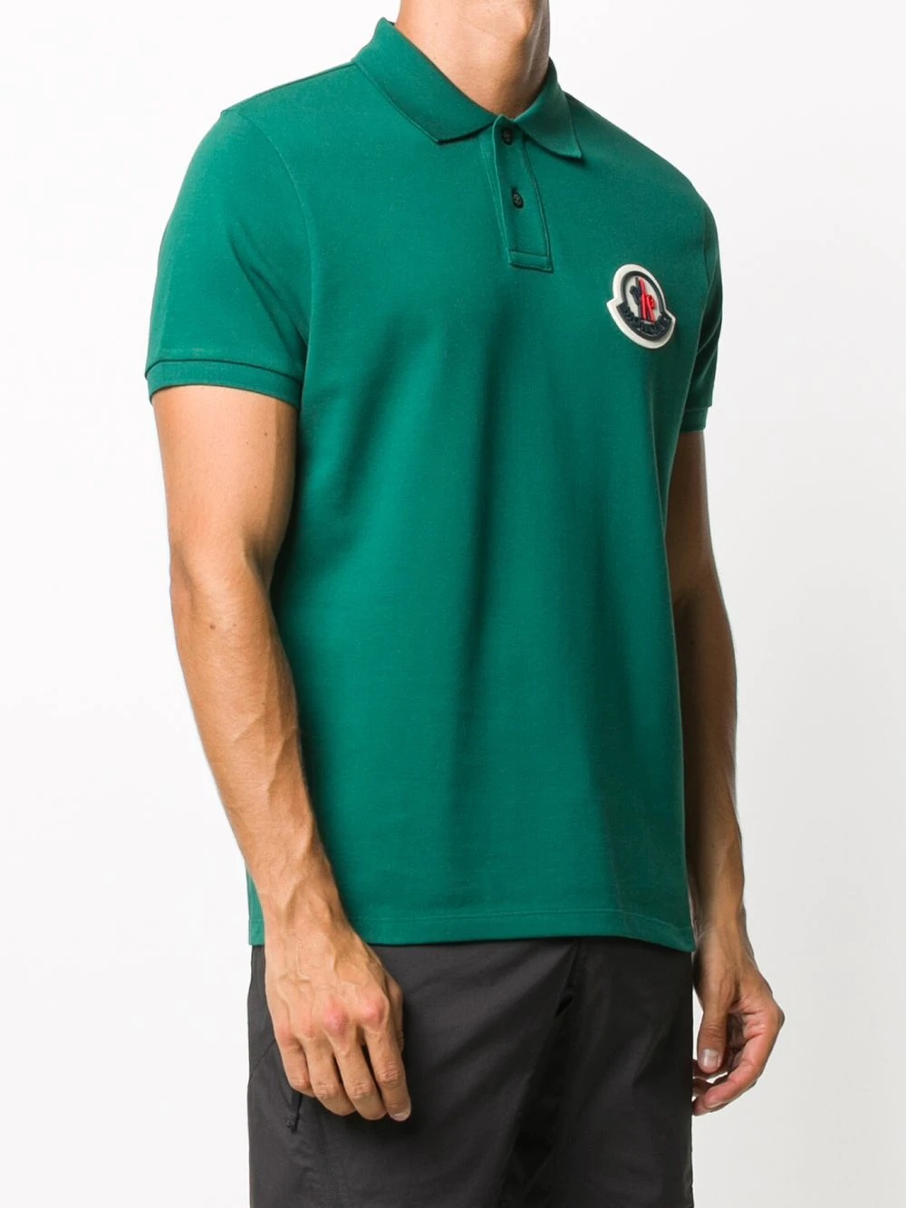 logo patch polo shirt - 3