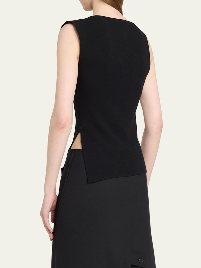 courrèges Asymmetric Sleeveless Slit Top outlook