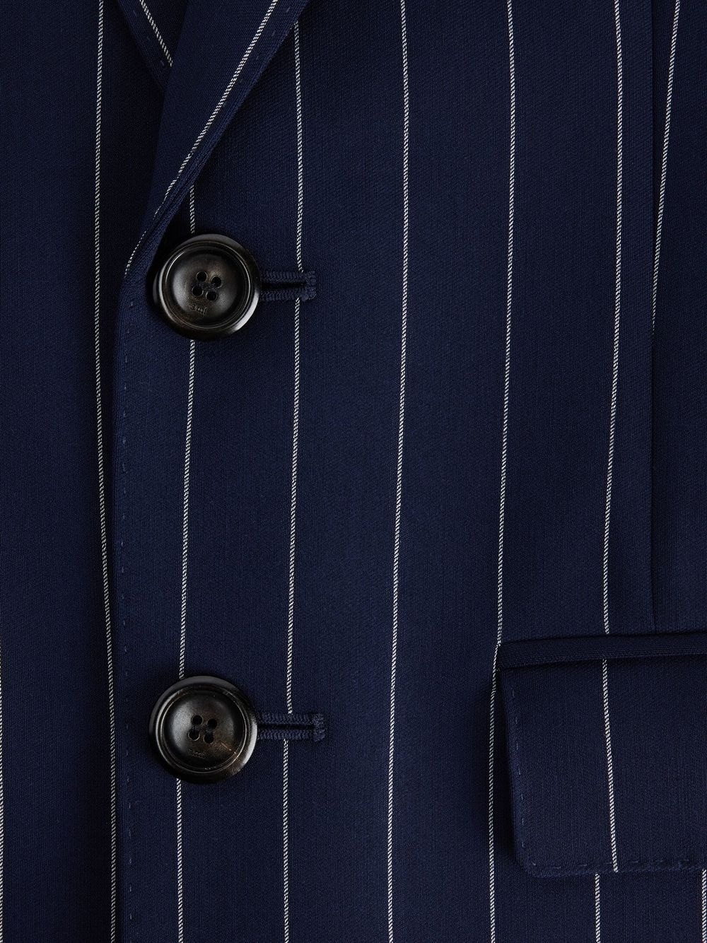 striped single-breasted blazer - 5