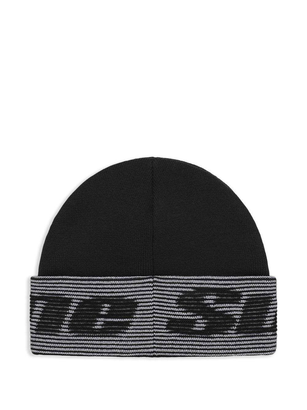 Reflective jacquard beanie hat - 2