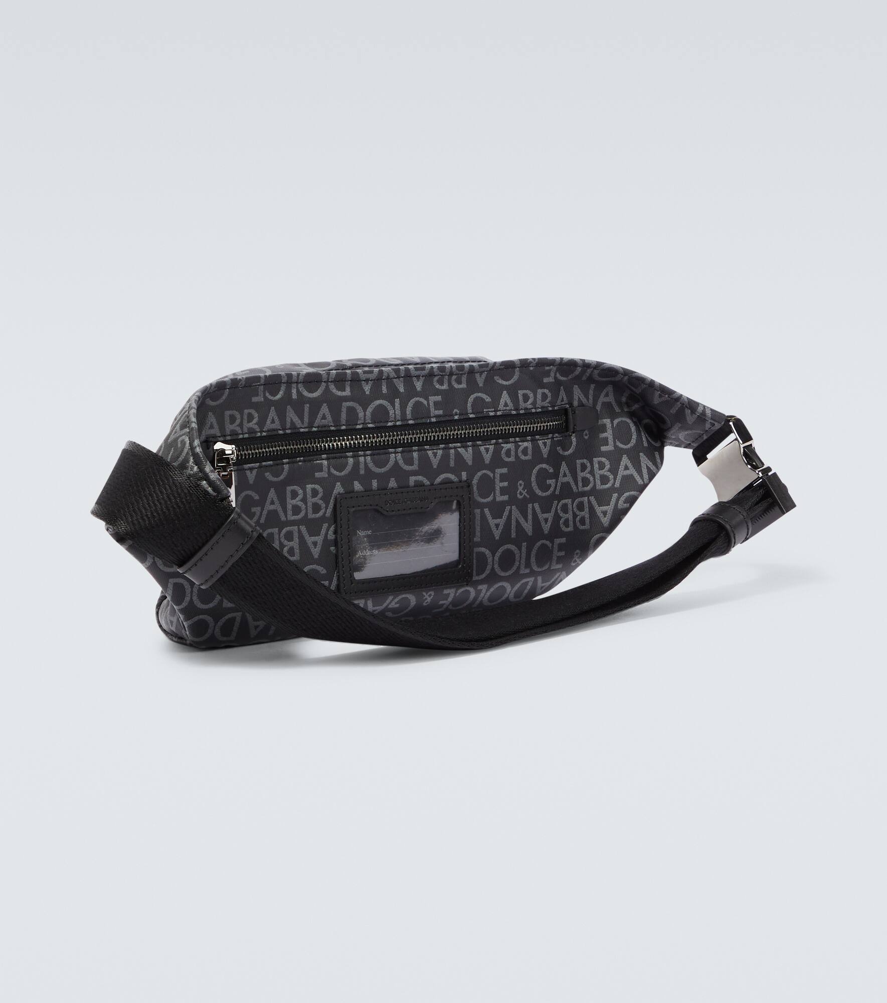 Small logo jacquard belt bag - 5