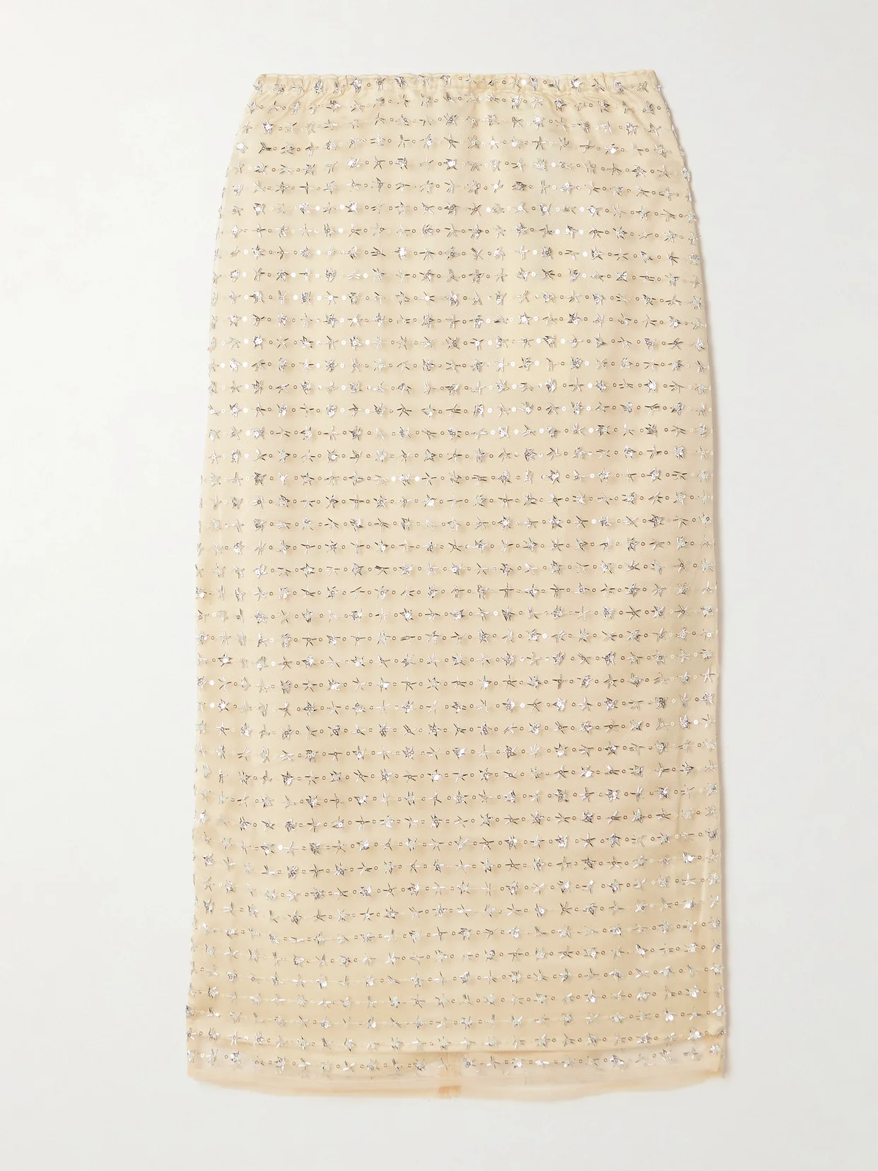 Ciara Layered Embellished Tulle Midi Skirt - 1