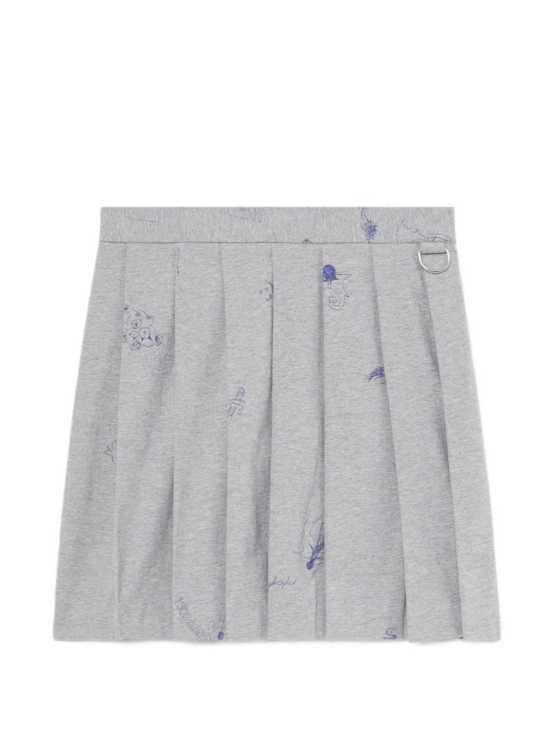 scribble-print pleated skirt 1