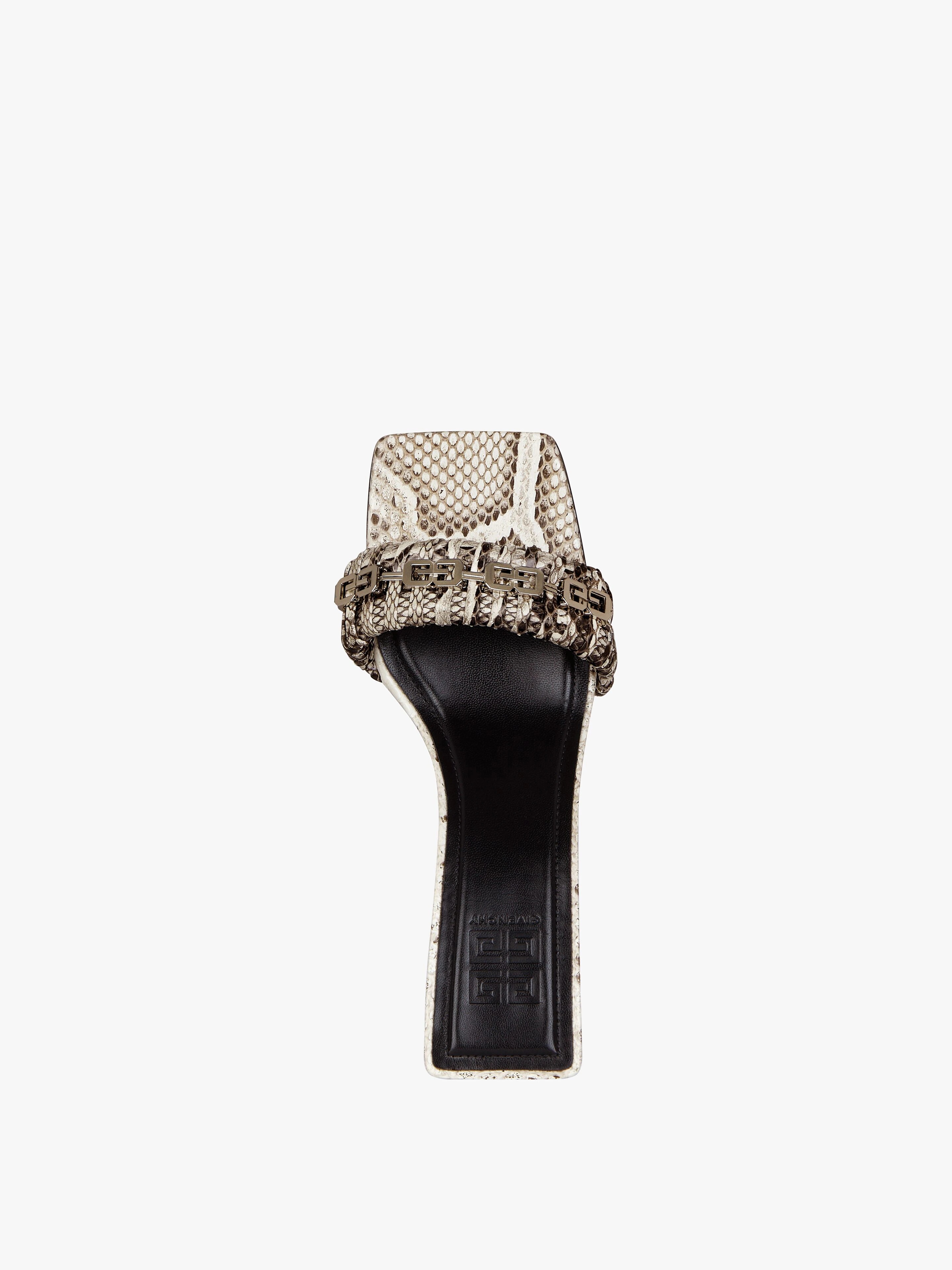 G WOVEN SANDALS IN PYTHON LEATHER - 4