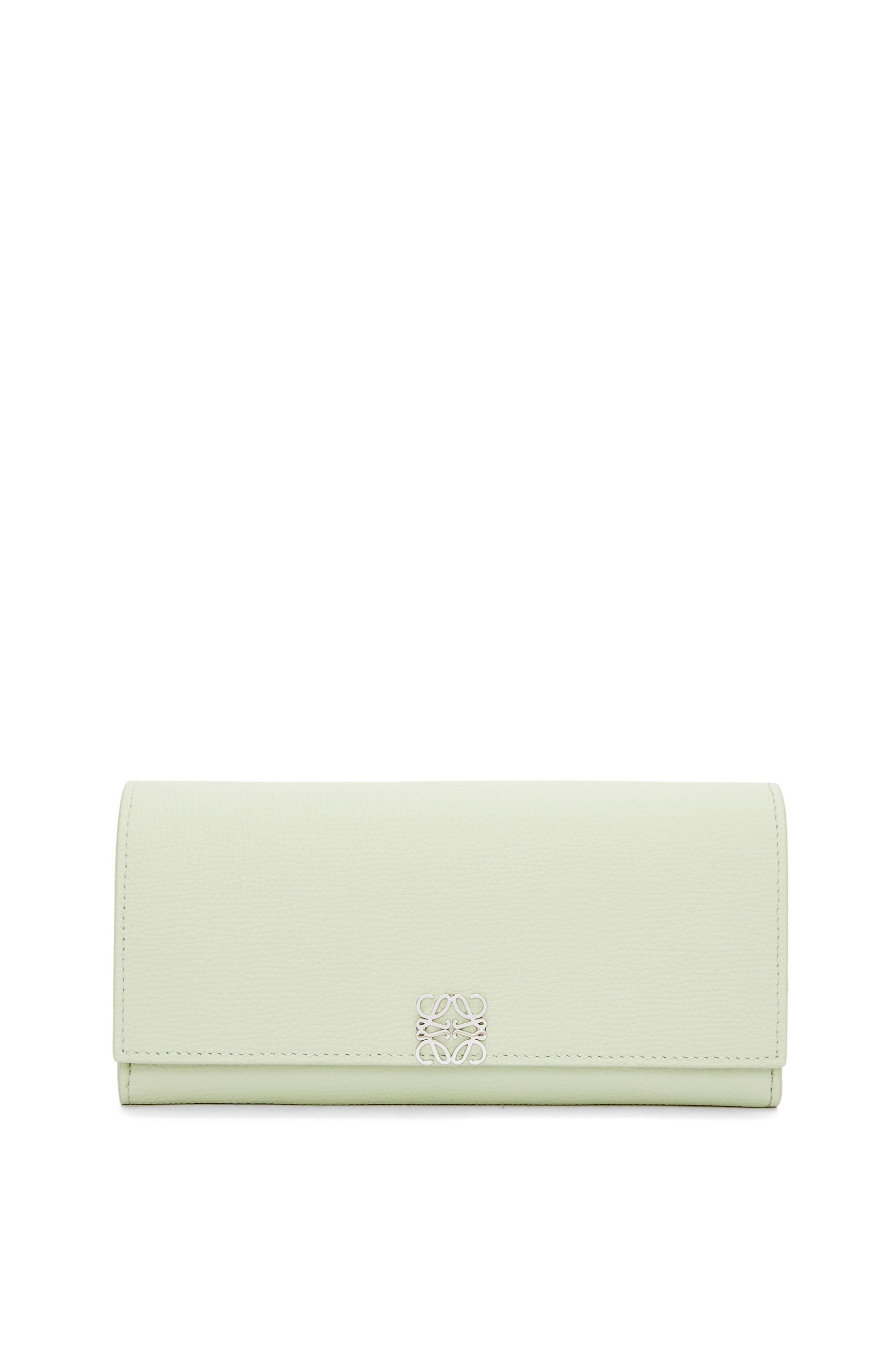Anagram continental wallet in pebble grain calfskin - 1