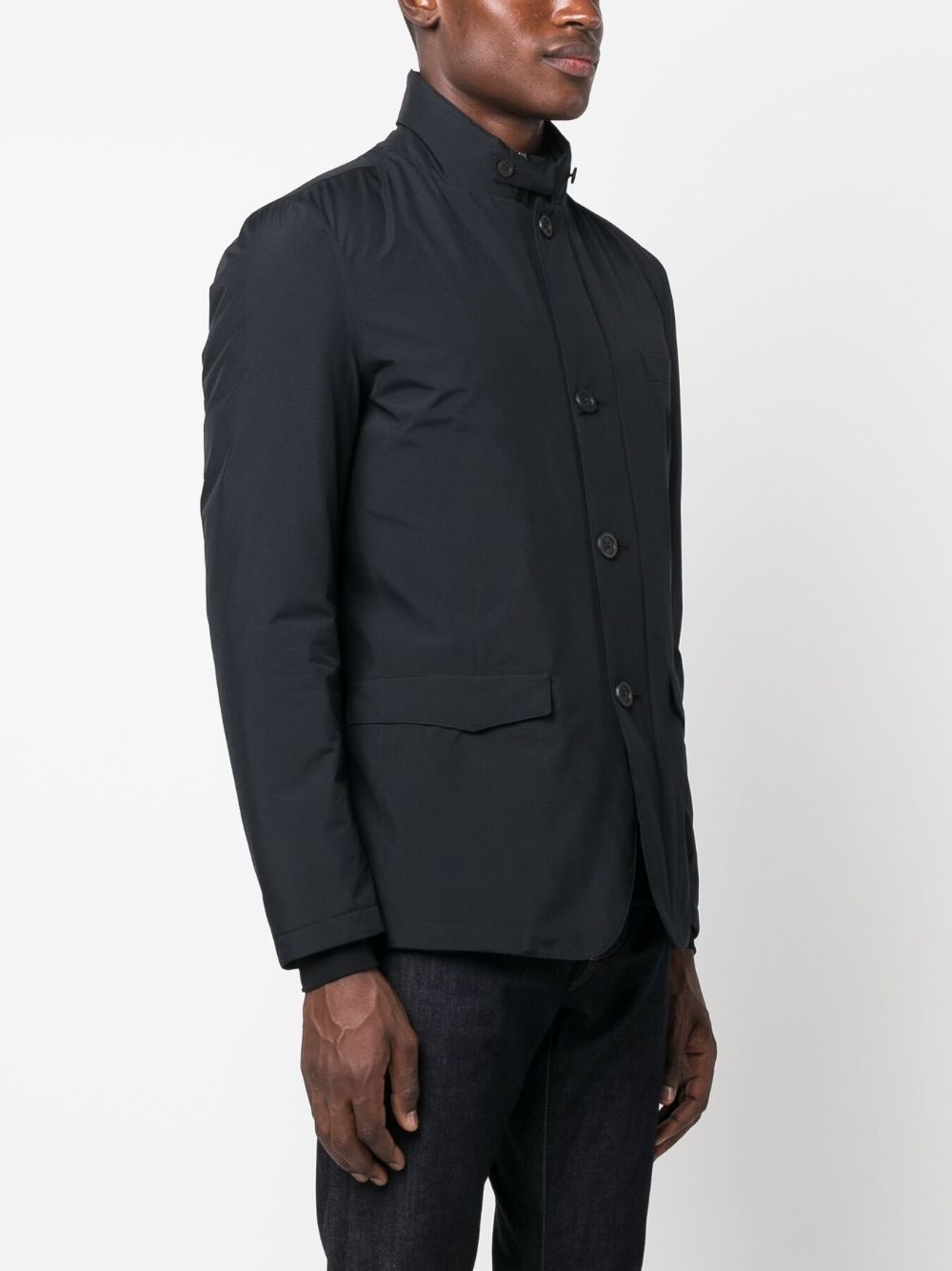 high-neck padded shirt jacket - 3