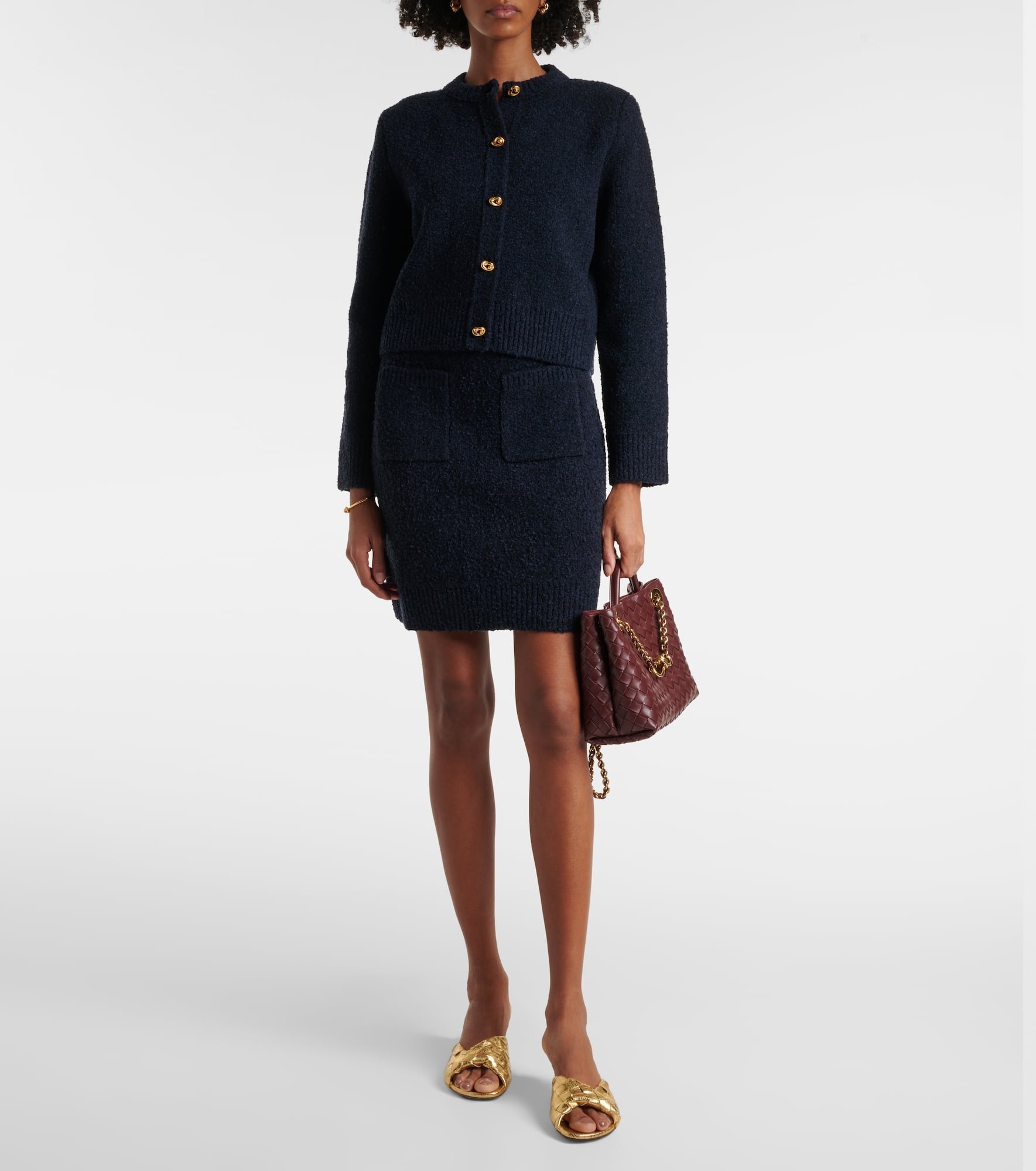 Bouclé midi skirt - 2