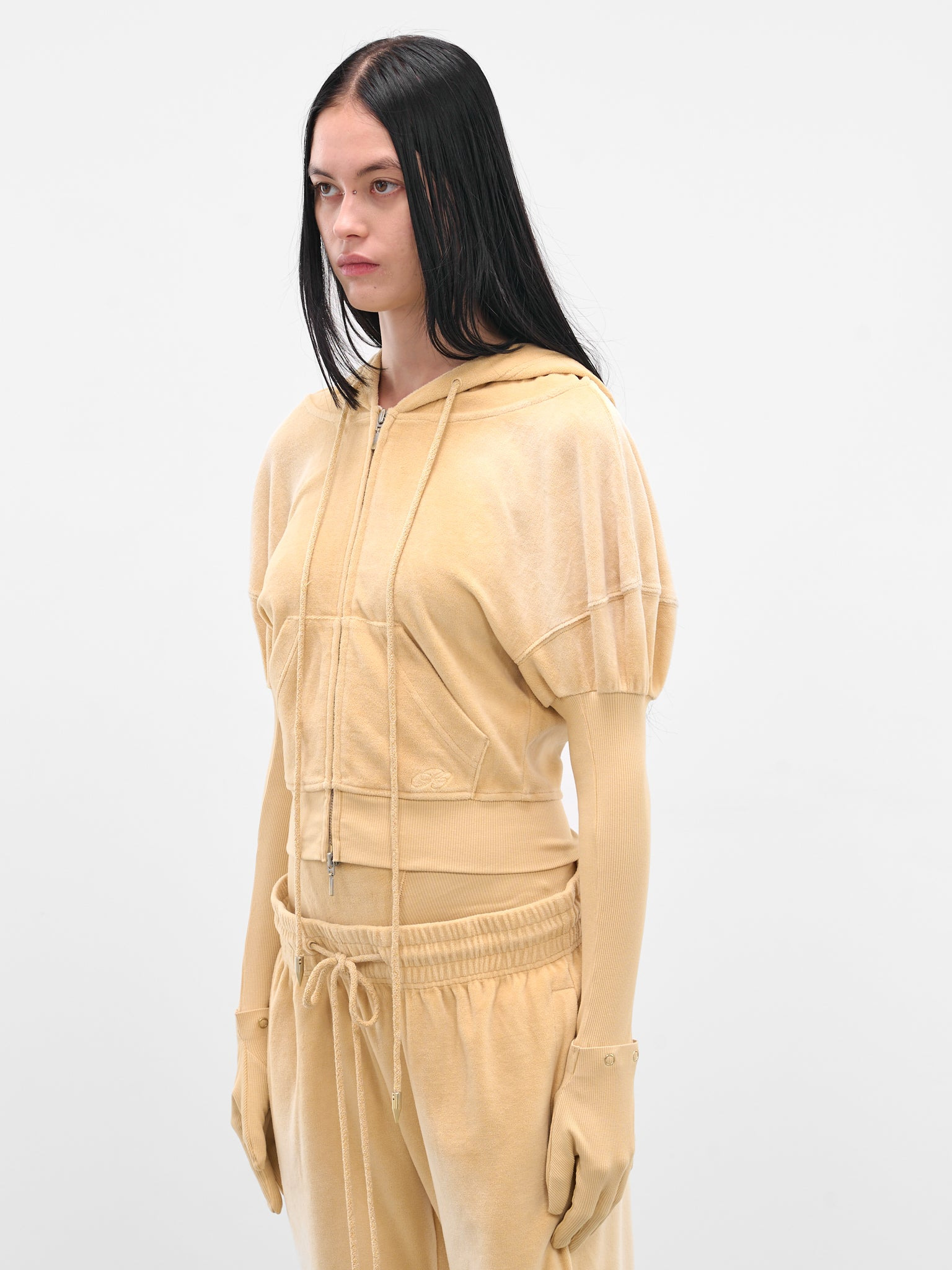 Blonde Oversized Paris Zip Hoodie - 2