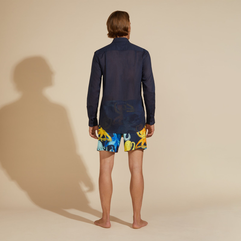 Unisex Cotton Voile Lightweight Shirt Solid 4