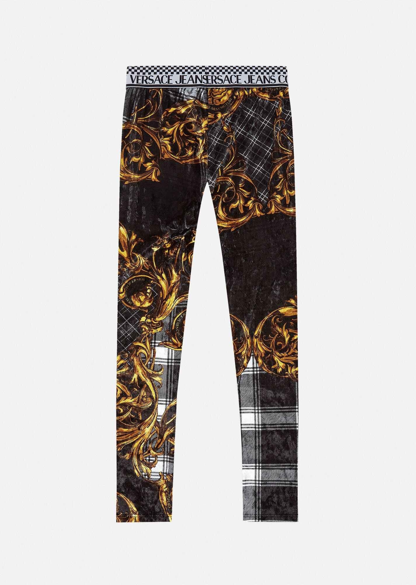 Tartan Baroque Print Leggings - 3