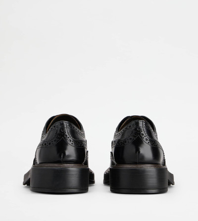 Tod's LACE-UPS IN LEATHER - BLACK outlook