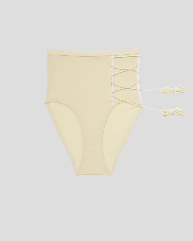 Tie Pants - Fine Organic Cotton Rib 1