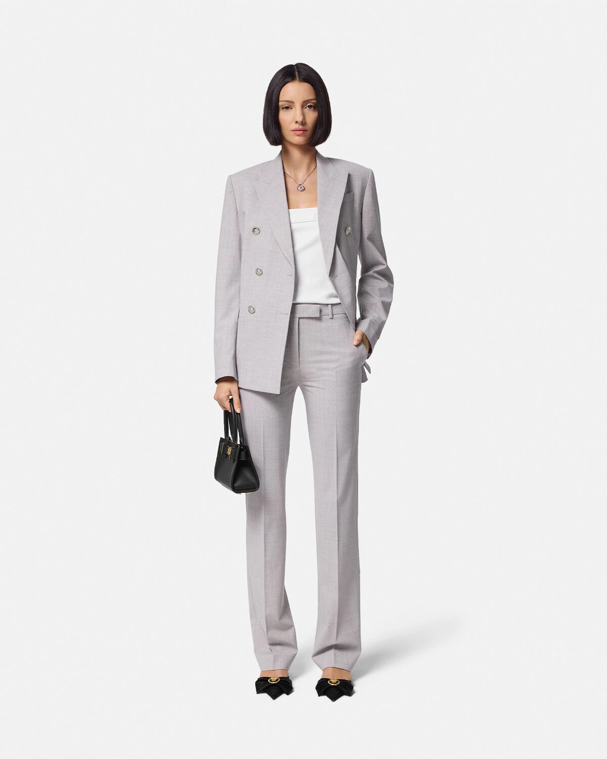 Mélange Straight-Leg Pants - 2