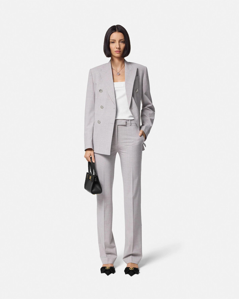 VERSACE Mélange Straight-Leg Pants outlook