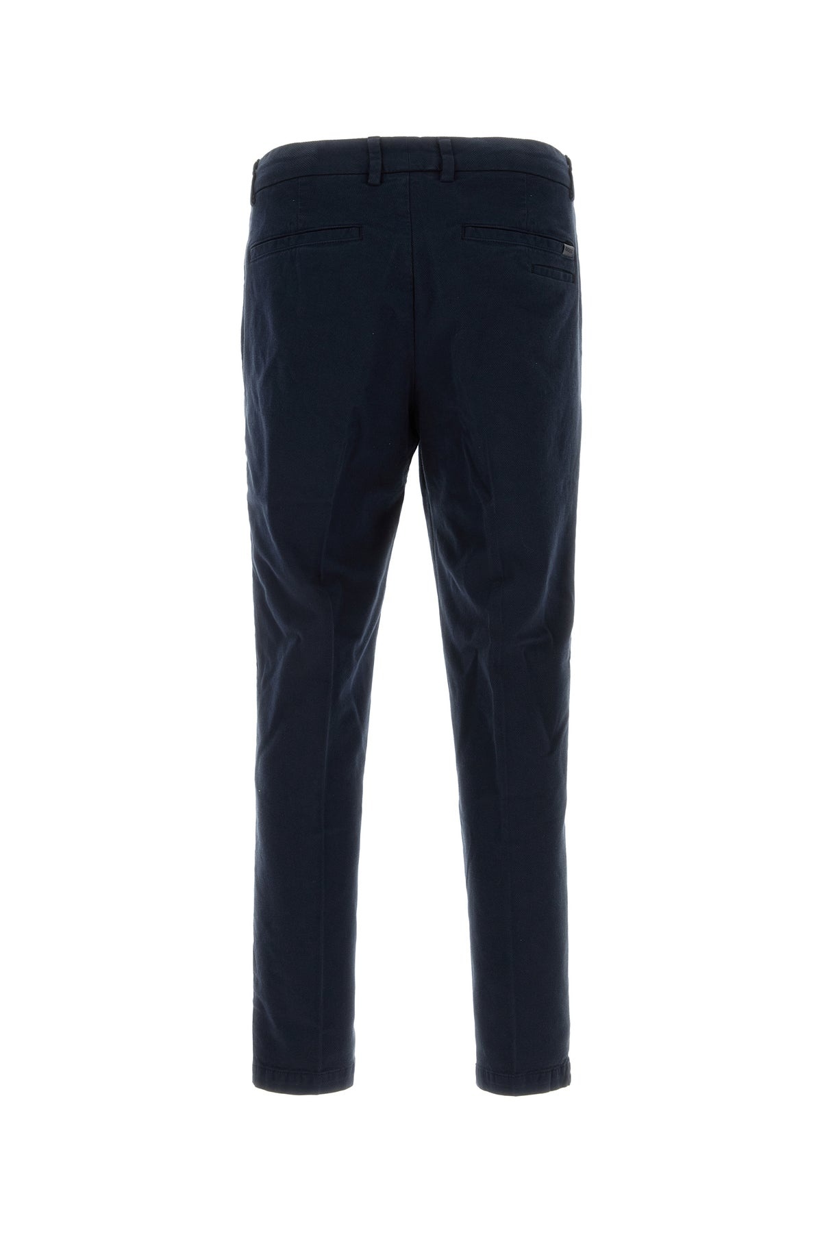 Navy blue stretch cotton blend pant - 2