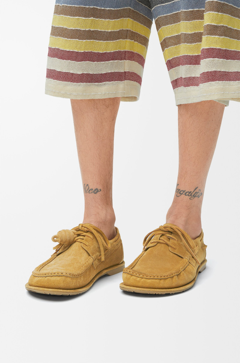 Loewe Campo boat shoe in calfskin suede outlook