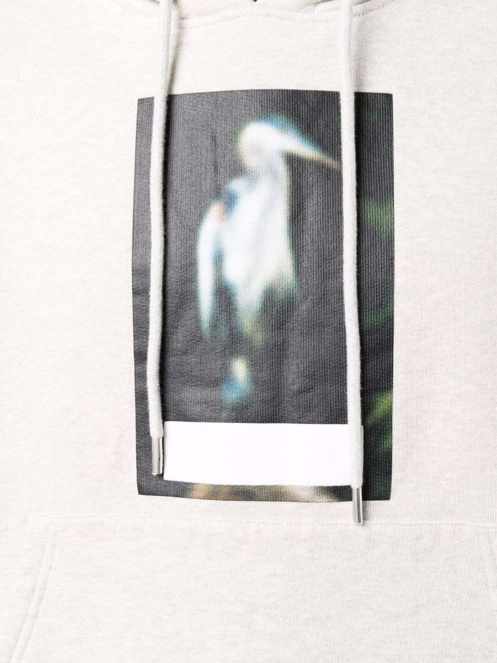 heron-print cotton hoodie - 5