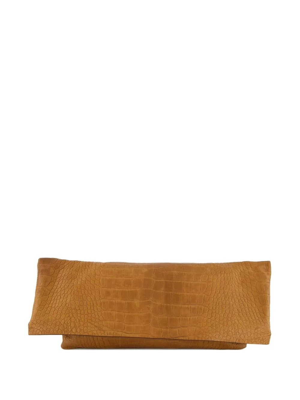 crocodile-embossed clutch bag - 1