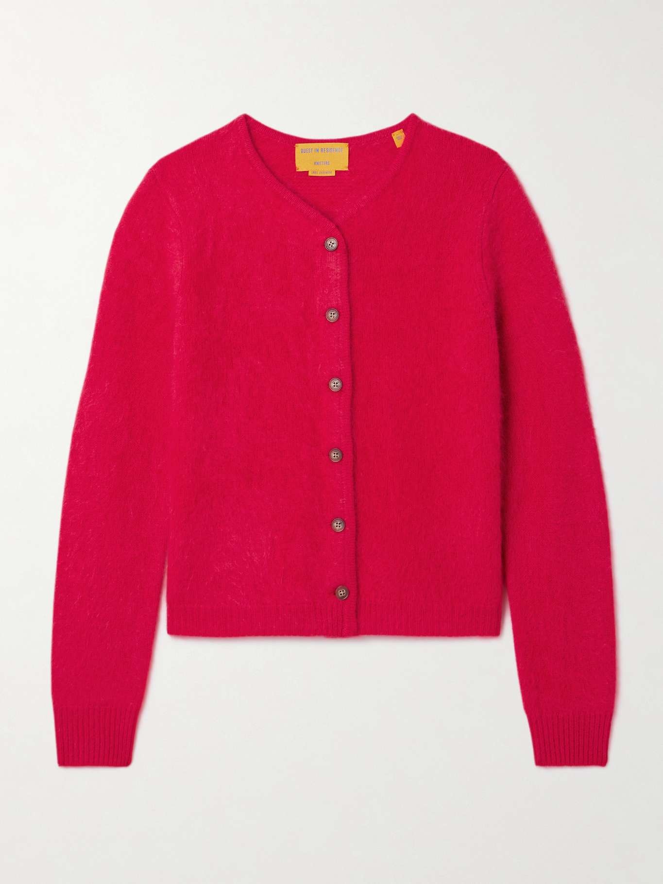 Grizzly brushed-cashmere cardigan Red - 1