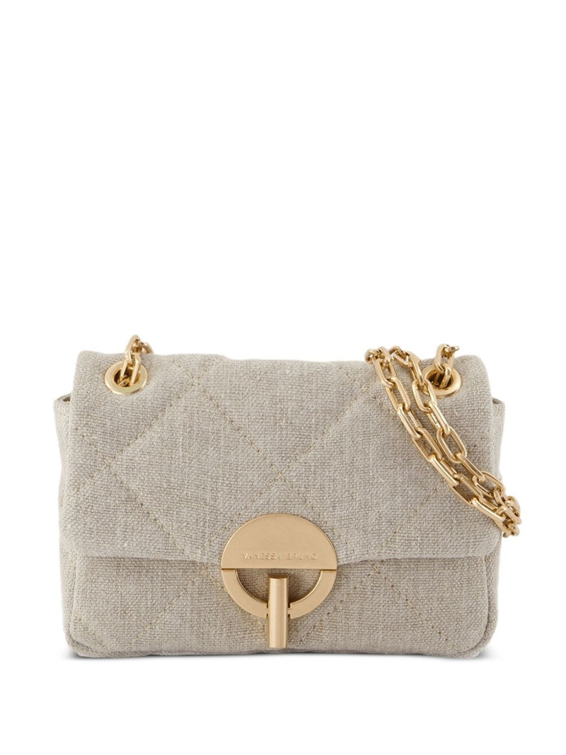 linen quilted shoulder bag 1