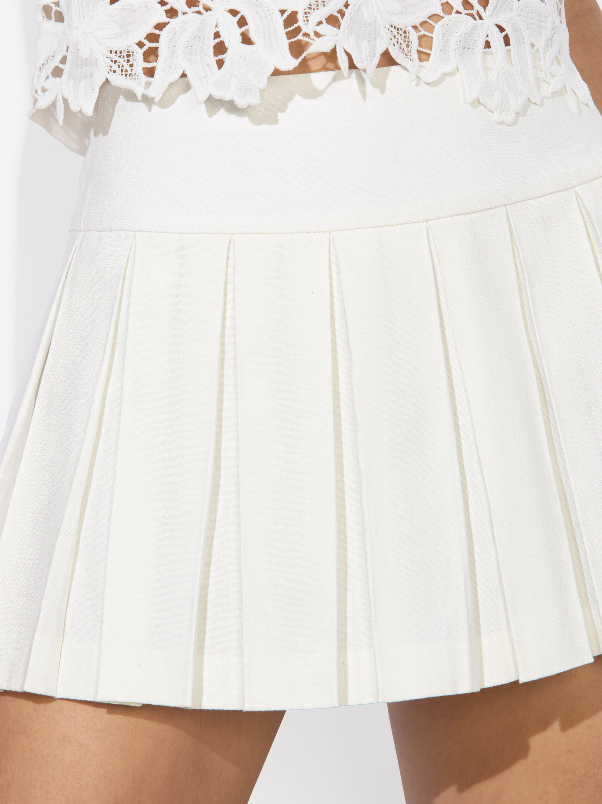 EMILIE LINEN MINI SKORT - 5