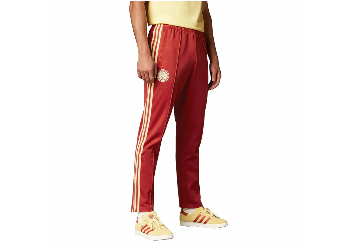 adidas Colombia Beckenbauer Track Pants Tribe Orange/Almost Yellow - 1