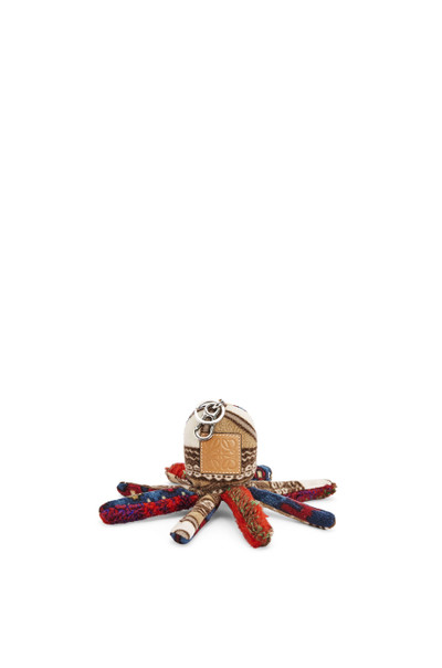 Loewe Octopus charm in upcycled textile and calfskin outlook