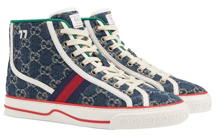 (WMNS) Gucci Tennis 1977 High 'Denim' 627838-2KQ90-4464 - 2