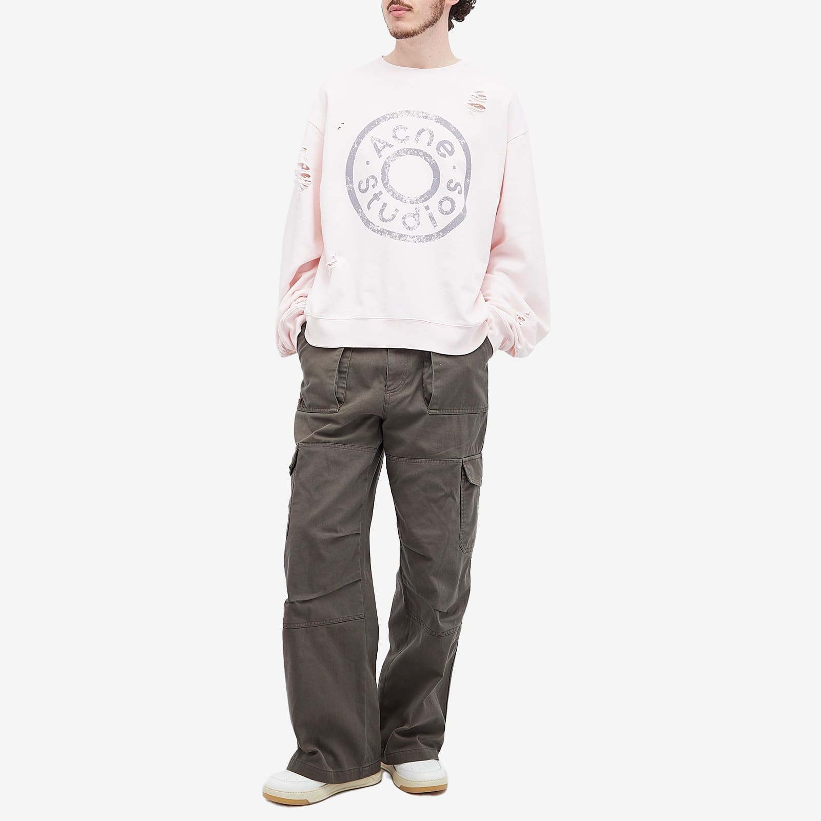 Acne Studios Franziska Button Logo Sweatshirt - 4