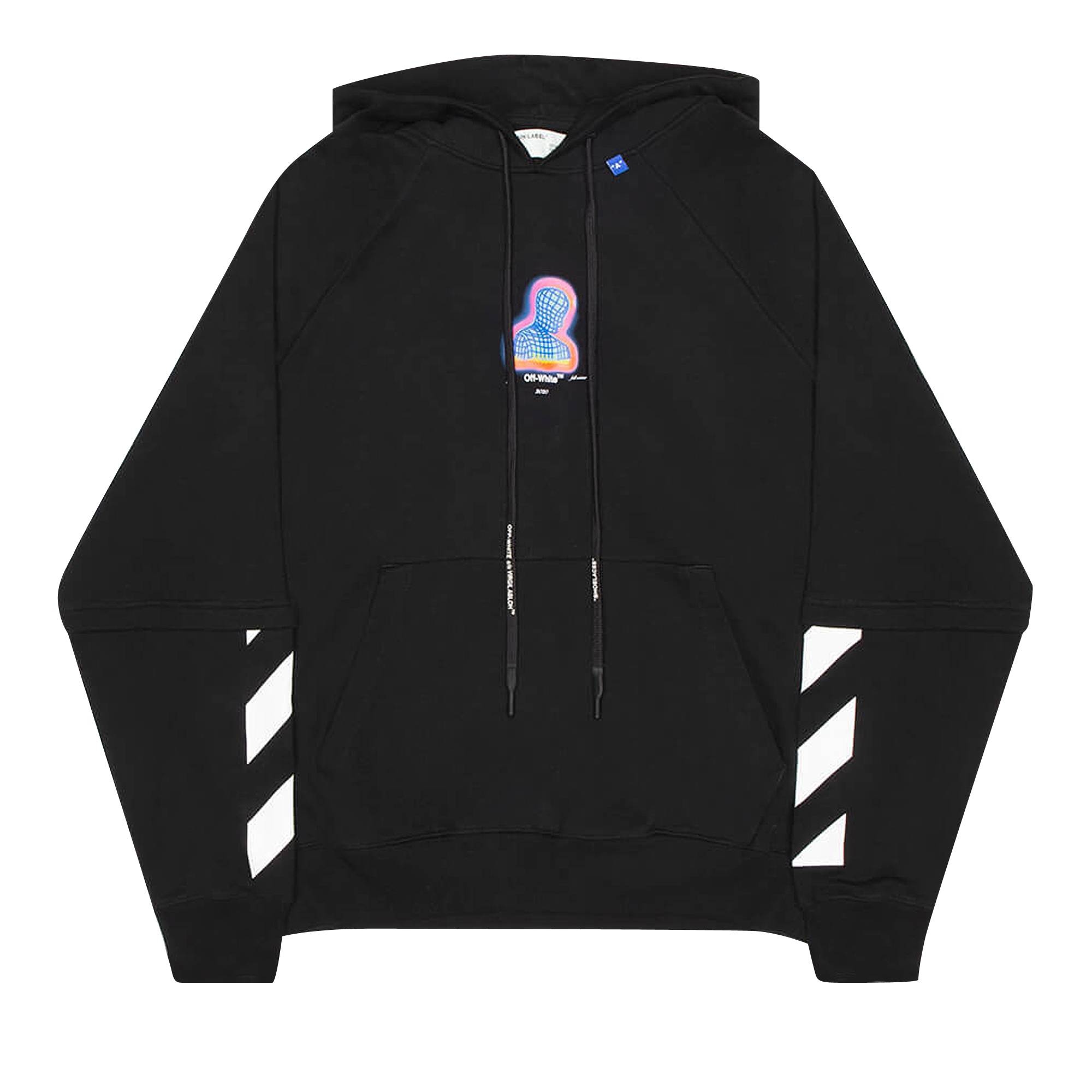 Off-White Thermo Double Sleeve Hoodie 'Black' - 1