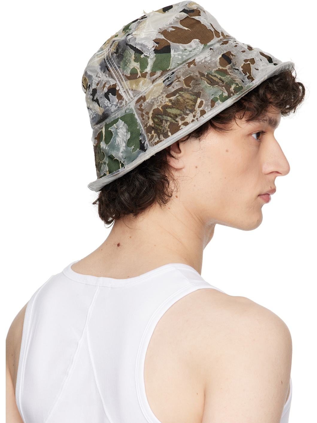 Green Burnt Bio Army Bucket Hat - 3