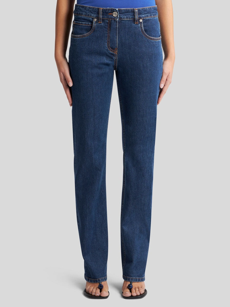 JEANS WITH EMBROIDERED REAR 2