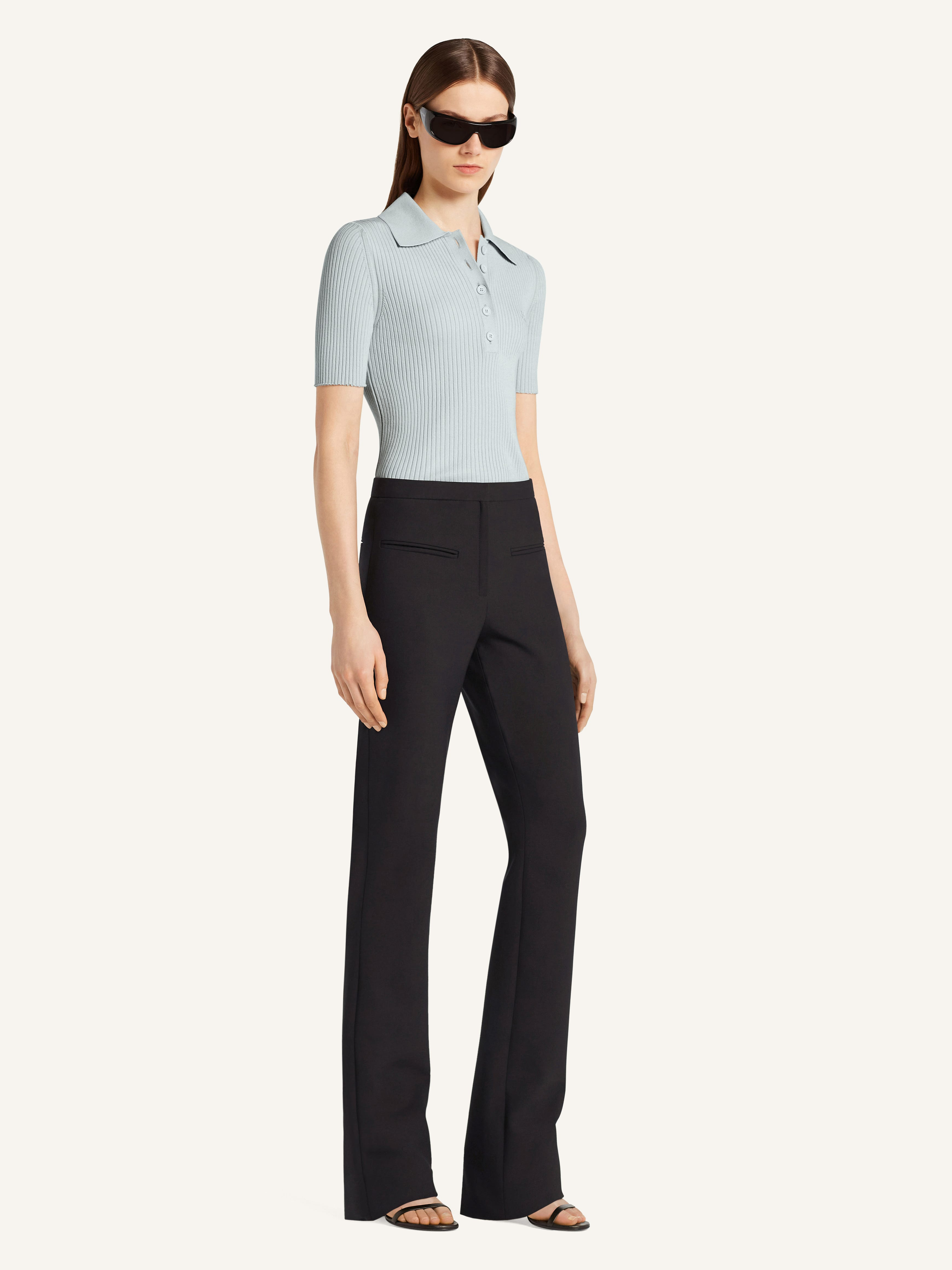 ICONIC RIB KNIT POLO SHIRT - 3