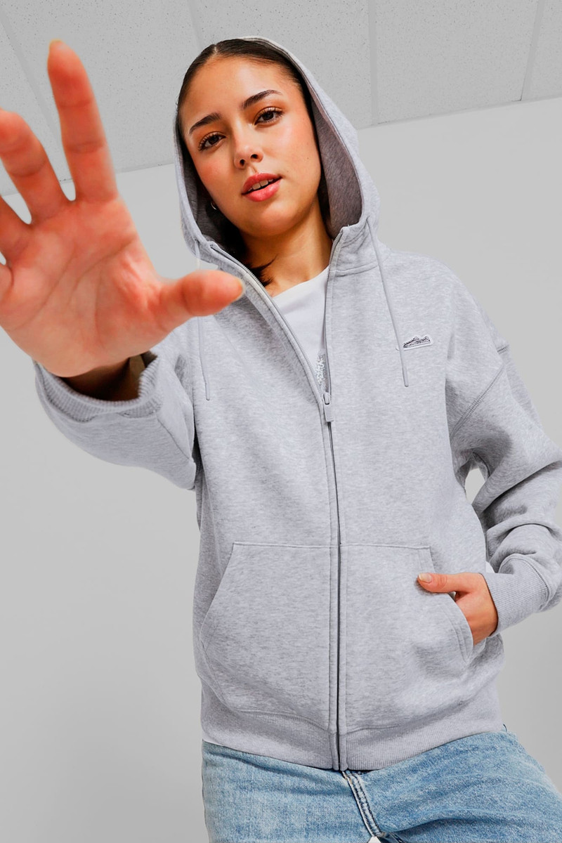 PUMA Suede Logo Women's Full-Zip Hoodie outlook