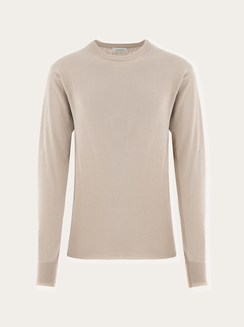 Layered crew neck sweater 1